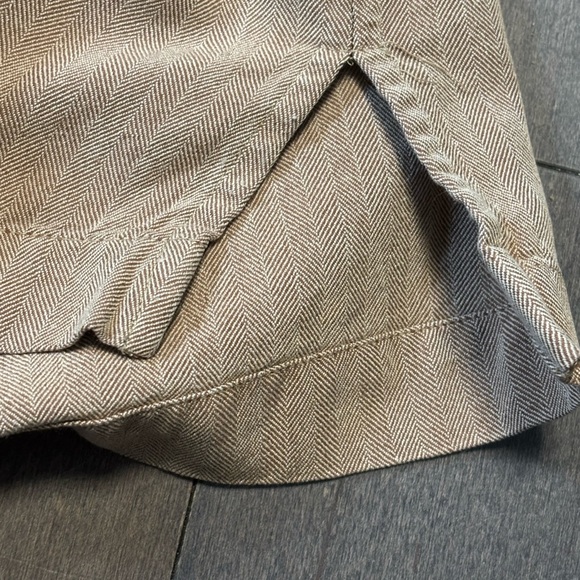 Women’s Lauren Ralph Lauren 3X Brown Herringbone Silk Cotton Button - Picture 9 of 9